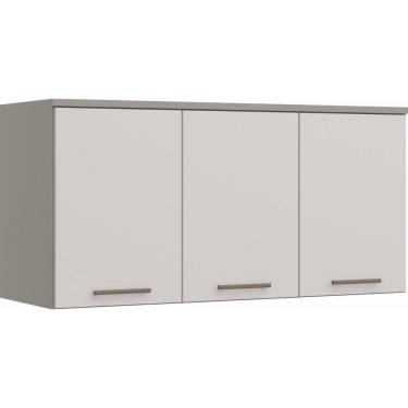 Imagem de Ponte Modulada Casal 3 Portas Elegance Móveis Castro Niquel Blanc