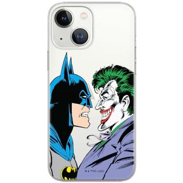 Imagem de Ert Group Capa para celular DC original e oficialmente licenciada para iPhone 13 Batman e Coringa 005 otimamente adaptada à forma do smartphone, parcialmente transparente