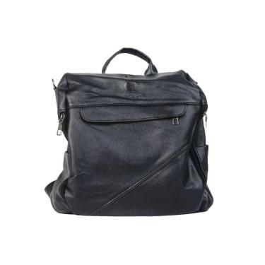 Imagem de Mochila anti-roubo de couro sintético preto para mulheres