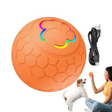 Imagem de Generic Bola movente automática do brinquedo do gato, brinquedo esperto do gato da bola | Bola de cachorro automovente com rolamento automático | Brinquedo interativo inteligente para gatos e cães,