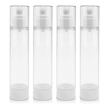 Imagem de TrendBox Frascos de viagem com bomba de vácuo sem ar de 120 ml para loções, creme, pacote com 4