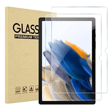 Imagem de XZC [Pacote com 2] Película protetora de tela para Galaxy Tab A8 10,5 polegadas 2022 alta definição/dureza 9H película de vidro temperado para Samsung SM-X200/X205/X207 (protetor de tela)