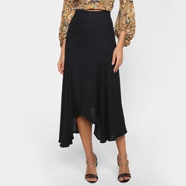 Imagem de Saia Longa All Is Love Assimétrica Bordada Cintura Alta-Feminino