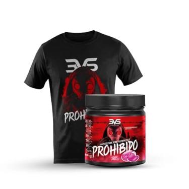 Imagem de 3VS Nutrition Pré Treino Prohibido 360g Sabor Chiclete + Camiseta Exclusiva Prohibido GG