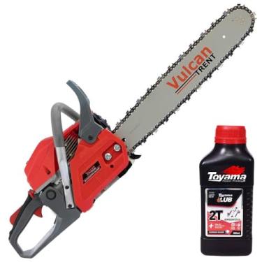 Imagem de Motosserra Profissional Vulcan Vsl-550 Vsl550 2t 55cc 3hp 11.000rpm Com Sabre 18 Polegadas Ponta Rolante + Óleo Toyama 2t