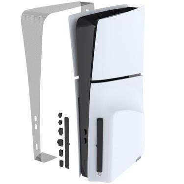 Imagem de Malha de cobertura contra poeira com plugue contra poeira para PS5 Slim, barreira de radiador PS5 Slim, filtro de poeira para pêlos de animais de estimação, acessórios para PS5 Slim (PVC-preto)