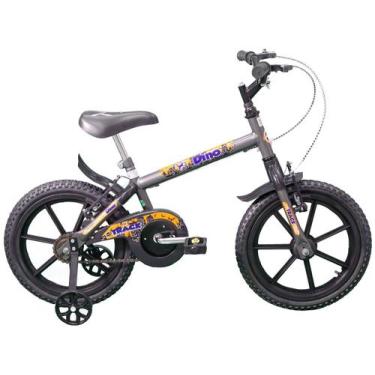 Imagem de Bicicleta Bike Infantil Aro 16 Cor Grafite Dino Gp Tk3 Track - Nathor