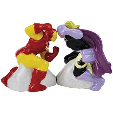 Imagem de Westland Giftware Conjunto magnético de cerâmica para saleiro e pimenteiro, Homem de Ferro vs. Whiplash, multicolorido