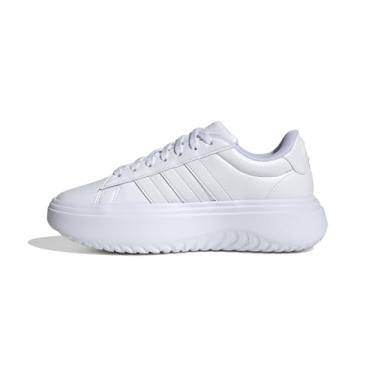 Imagem de adidas Tênis feminino Grand Court Platform, Branco/branco cristal., 5