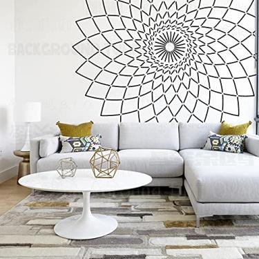 Imagem de 200 cm enorme mandala gigante teto indiano árabe étnico estêncil redondo tinta mandala grande para paredes grande decoração modelo de móveis nicho piso de parede azulejo decoração modelos para