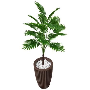 Imagem de Planta Artificial Coqueiro Vaso 3D Polietileno Decoração (Coluna Marrom)