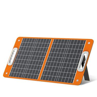 Imagem de Painel solar dobrável Flashfish 60W 18V, carregador de alta eficiência com saída CC e USB QC3.0 para portas para estação de energia portátil, gerador solar, acampamento e exterior