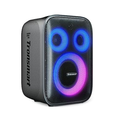Imagem de Tronsmart Sistema de alto-falante PA ativo portátil Halo 200 com mixer de 3 canais, transmissão Bluetooth, conexão de alto-falante sem fio, equalizador e aplicativo para DJ, shows de música, karaokê,