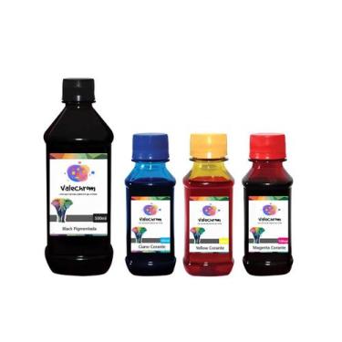 Imagem de Kit 4 Tinta Compatível HP Smart Tank 517 617 502 800ml BK Pigmentado -