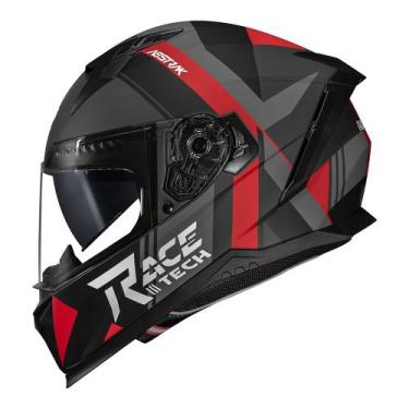 Imagem de Capacete Race Tech Volt Abstrak Preto e Vermelho Fosco, 60