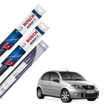 Imagem de Kit palheta Limpador Parabrisa Citroen C3 2005 2006 2007 08 - Bosch - 