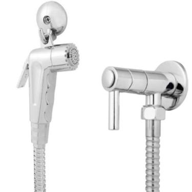 Imagem de Ducha Higiênica Engate Flexível Aço Inox 1,20 Metros + Registro ABS + 