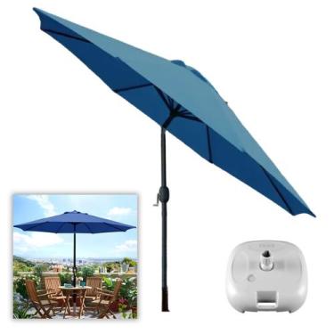 Imagem de Ombrelone com Base para Piscina 3 metros guarda sol Articulado com Man