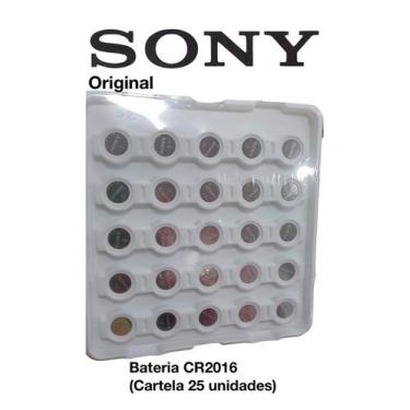Imagem de Bateria CR2016 Sony 3V Lithium Atacado Original (Cartela 25 Unidades)