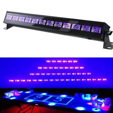 Imagem de Ribalta Luz Negra Iluminação Neon UV 12 Led Salão De Baile, Shows E Ev