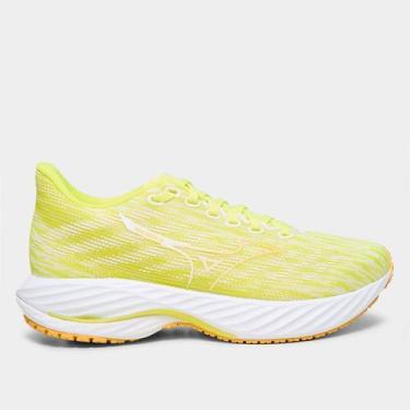 Imagem de Tênis Mizuno Wave Rider 28 Feminino, Verde, Laranja, 36