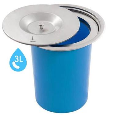 Imagem de Lixeira De Embutir Lorben Pia Bancada Cozinha 3 Litros
