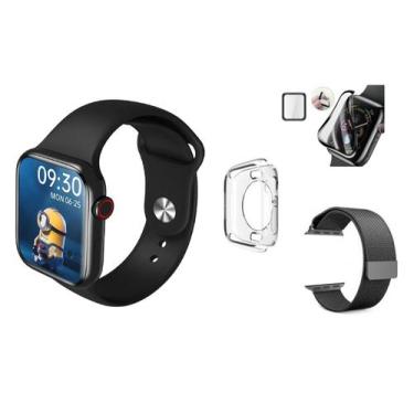Imagem de Smart Watch Relogio Hw16 Tela Infinita 44mm Notificações De Redes Soci