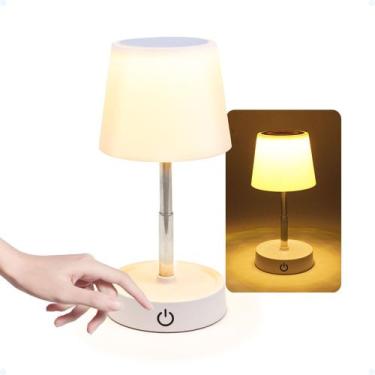 Imagem de Abajur De Cabeceira Luminária Led Mesa Portátil Recarregável - Hxt