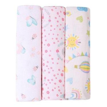 Imagem de Kit Cueiro Flanelado Grande Aconchego 80x60cm Envio Imediato - PAPI, F