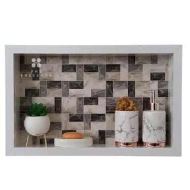 Imagem de Nicho Banheiro Porcelanato/cerâmica 50x30x10  Borda Alumíno - PHZ, Lux