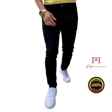 Imagem de Calça Jeans Masculina Preta Skinny Com Elastano - Peperencino, 36