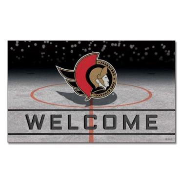 Imagem de FANMATS 21281 Team Color Manivela borracha Ottawa Senators tapete de porta, 1 pacote