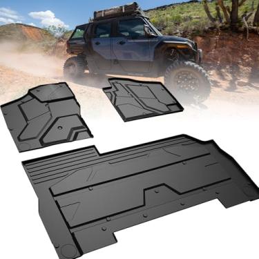 Imagem de LitMiRaCle Tapetes de chão para Polaris Xpedition XP 5/ADV 5, forros de piso TPE dianteiros e traseiros tapetes de lama de proteção para todos os climas para Polaris Xpedition XP 5/ADV 5 2024+