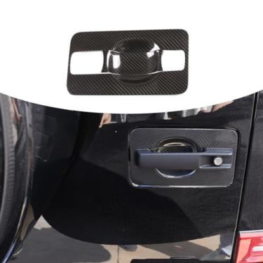 Imagem de RURZTDAKM Moldura de maçaneta externa para carro com acabamento protetor antiarranhões, adequado para Mercedes Benz G-Class W463 G63 2019 2020 acessórios de decoração automotiva de fibra de carbono