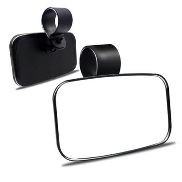 Imagem de Espelho retrovisor de empilhadeira, espelho lateral de trator HD de fácil instalação com montagem de 1,5 a 5 cm e junta esférica antiderrapante, rotação de 360 graus, ajuste universal, 22 cm x 13 cm