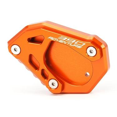 Imagem de Mokiton Placa de suporte de extensão de suporte lateral de motocicleta compatível com KTM 390 Adventure 2020-2023 | Suporte de almofada de pé 390 ADV 390ADV 390ADV 390ADVENTURE acessórios (laranja-2)