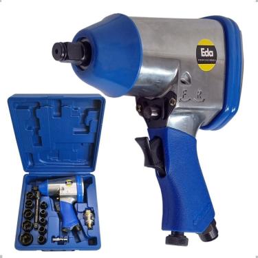 Imagem de Chave De Impacto Pneumática 1/2 Kit Com 10 Soquetes E Maleta