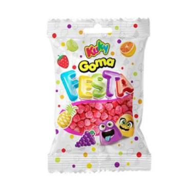 Imagem de Bala De Goma Festa Kuky Morango 500g (vermelho) Tipo Jujuba
