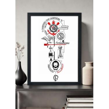 Imagem de Quadro Decorativo Corinthians Democracia Corinthiana - Com vidro - Spa