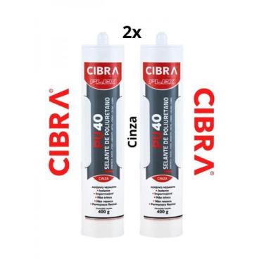 Imagem de Pu 40 Cola Selante De Poliuretano Cibra Flex 400g Kit c/2 unid. Branco