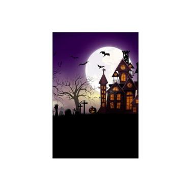 Imagem de Painel De Festa Vertical 1,50 x 2,20 - Halloween fundo Roxo 027 - Via 