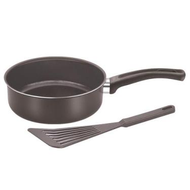 Imagem de Frigideira Antiaderente 18cm com Espátula Teflon - MP Aluminio