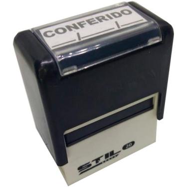 Imagem de Carimbos Automáticos STilo 20 - Conferido com espaço para Data