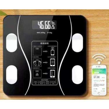 Imagem de Balança Inteligente Bioimpedancia Digital Com Bluetooth Via App No Cel