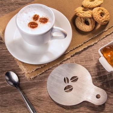 Imagem de Estêncil Para Decorar Café/Cappuccino Inox Escovado - Café - Maxx Diam