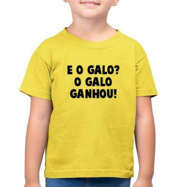 Imagem de Camiseta Algodão Infantil E o galo O galo ganhou! - Foca na Moda, Amar