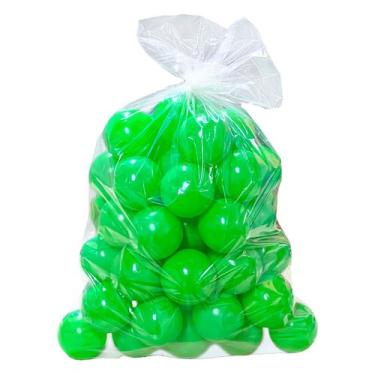 Imagem de 100 Bolinha De Piscina Verde Cor Unica Infantil Não Amassam - RRL
