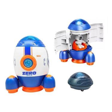 Imagem de Brinquedo Foguete Com Astronauta Espacial Cápsula Fricção