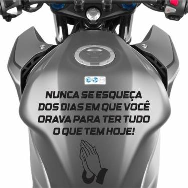 Imagem de Adesivo Tanque Moto Personalizado Frase Motivacional Preto - Resitank