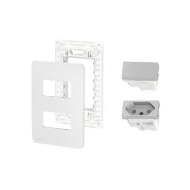 Imagem de Kit Conjunto 4x2 Tomada 20A Interruptor Bipo Orion Schneider - Pial Le